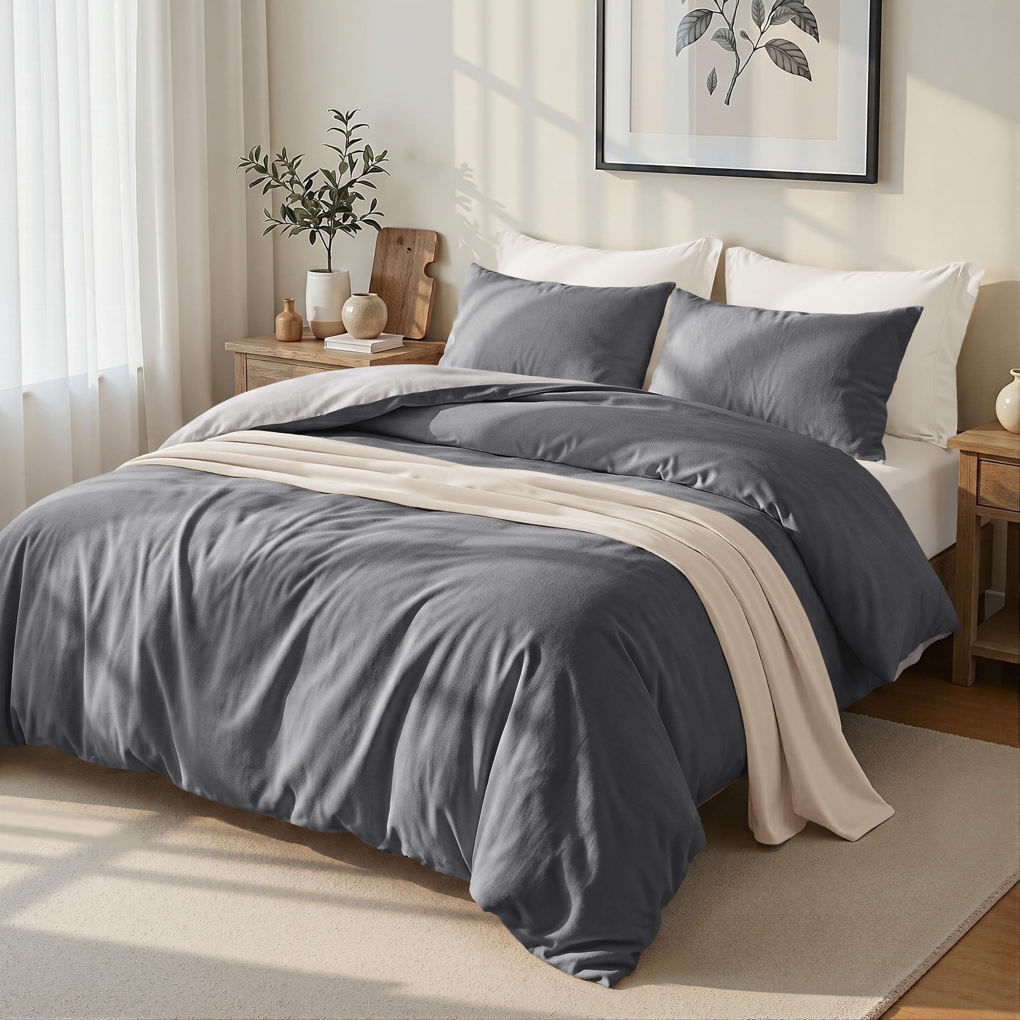 Exclusivo Mezcla Soft Reversible Single Duvet Cover Set with Pillowcase โ image 1