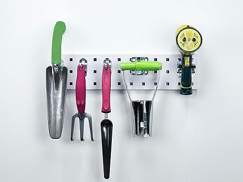 Miniatura 2 de Triton Products LocBoard - Tira de acero para tablero de clavijas, 18 x 4 12 pulgadas, color blanco