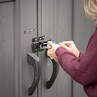 Vista 11 de LIFETIME Cobertizo de almacenamiento moderno para exteriores de 8 x 5 pies