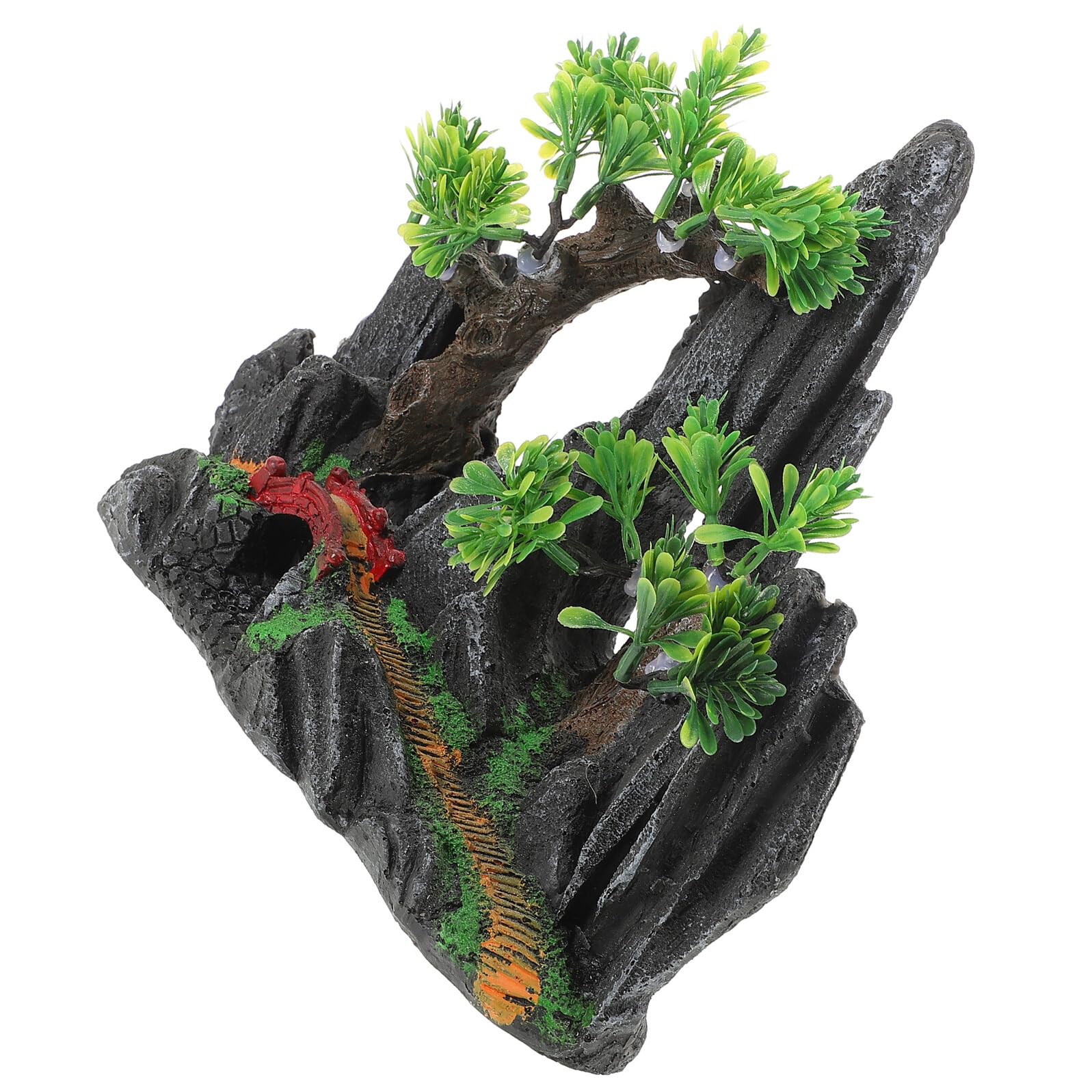KOMBIUDA Decorazione Resina Paesaggio Acquario Roccia Montagna per Pesci Ornamento Stabile per Serbatoio Acquario di Acqua Dolci e Marine Roccia Naturale per Rifugio Pesci Decorativo per