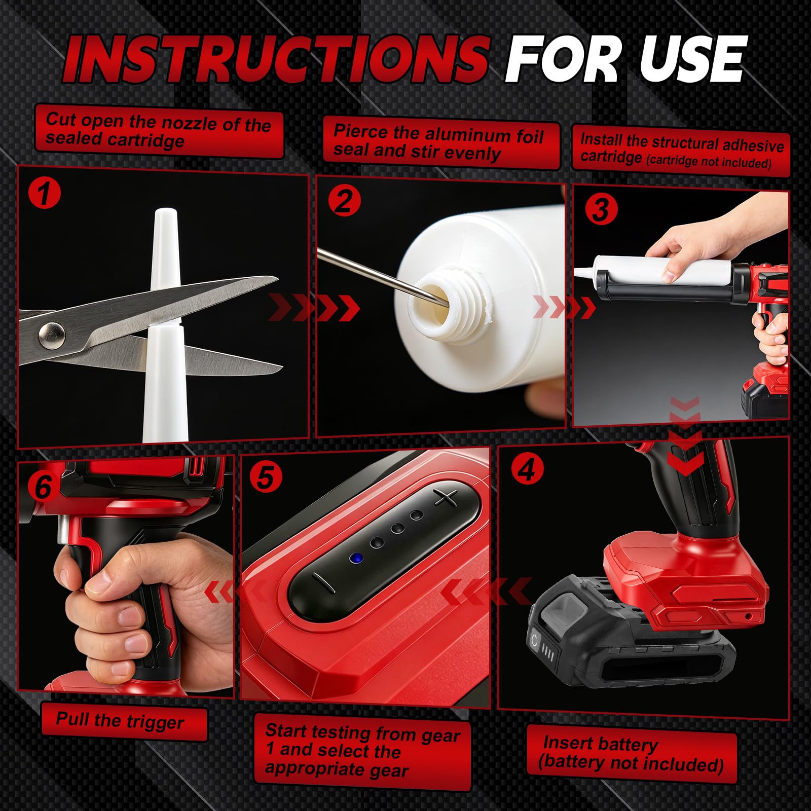 Pressa a cartuccia a batteria per Milwaukee 18 V, funzione anti-goccia e luce LED, regolazione della velocità a 4 livelli, ideale per piastrelle, sigillatura e ristrutturazione (senza batteria)