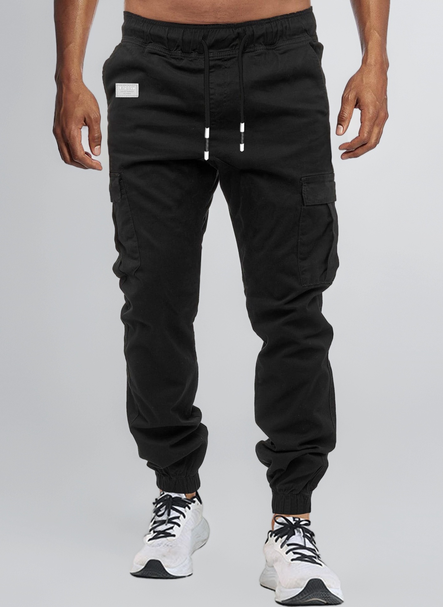 Mens Cargo Trousers Joggers for Men UK Work Trousers Outdoor Pants Cotton Chinos Regular Fit Multi-Pocket