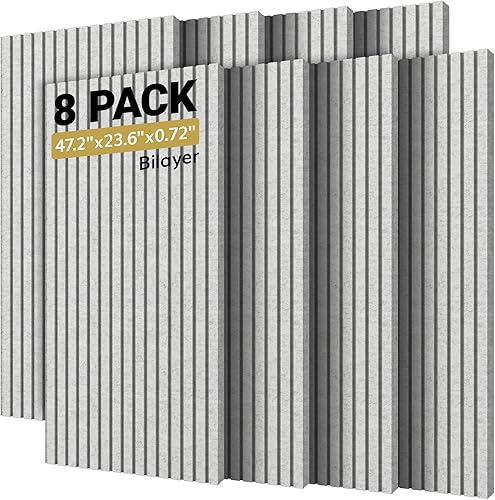 Miniatura 14 de TONOR Paneles de pared acústicos de doble capa autoadhesivos, paquete de 4 paneles de 47.2"x23.6"x0.72", paneles de pared de alta densidad grandes