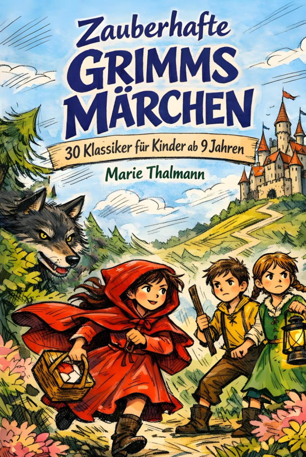 Zauberhafte Grimms Märchen: 30 Klassiker für Kinder ab 9 Jahren: Zeitlos nacherzählte Märchen der Brüder Grimm mit Rotkäppchen, Schneewittchen, ... Geschichten für Lesekinder und Vorlesestunden