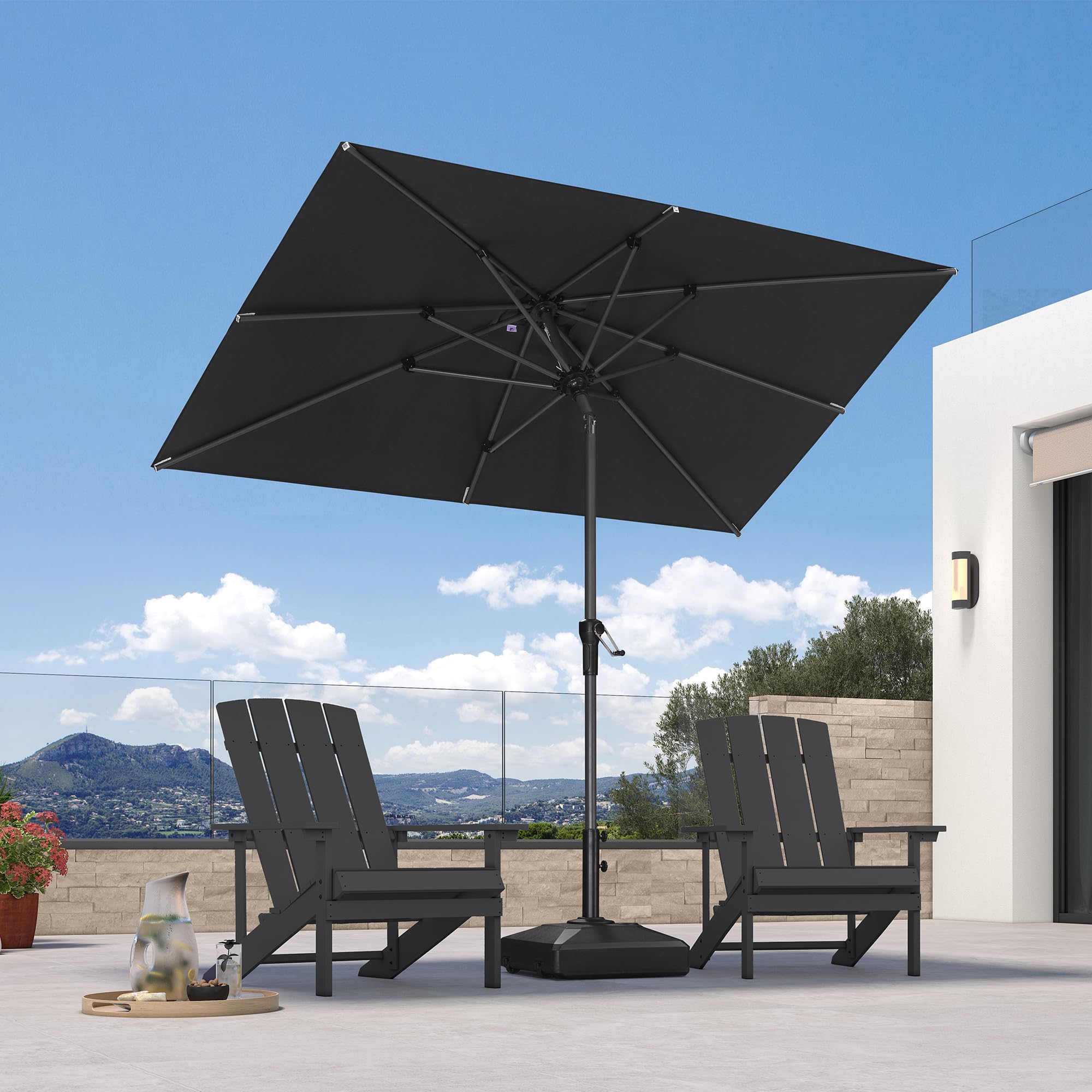 Amazon.com : PURPLE LEAF 8' x 5' Rectangular Patio Umbrella
