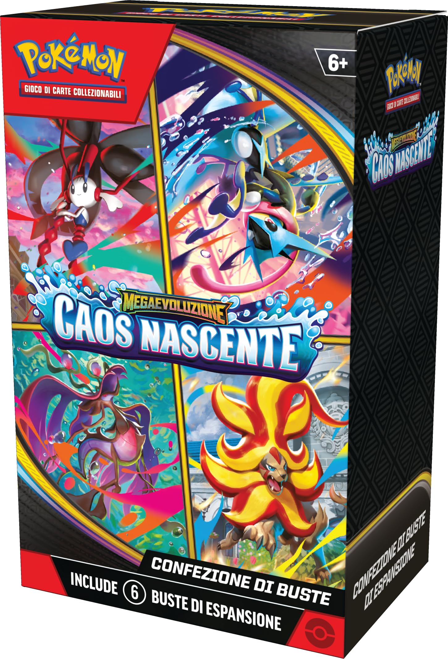 Pokémon: Megaewolucja pakiet rozszerzeń - wschodzący chaos GCC Pokémon (sześć dodatków), wydanie włoskie