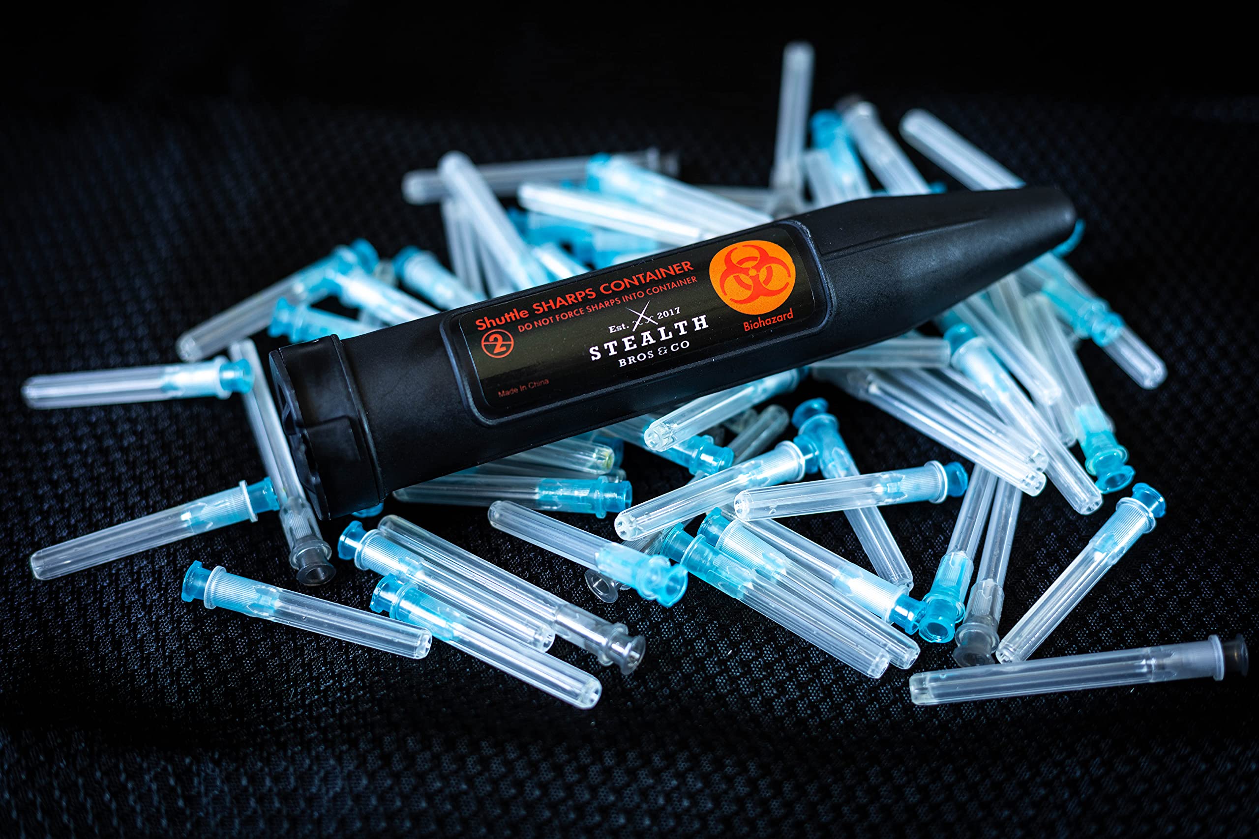 Stealth Bros & Co. Sharps & Needle Shuttle | Sharps Container with
