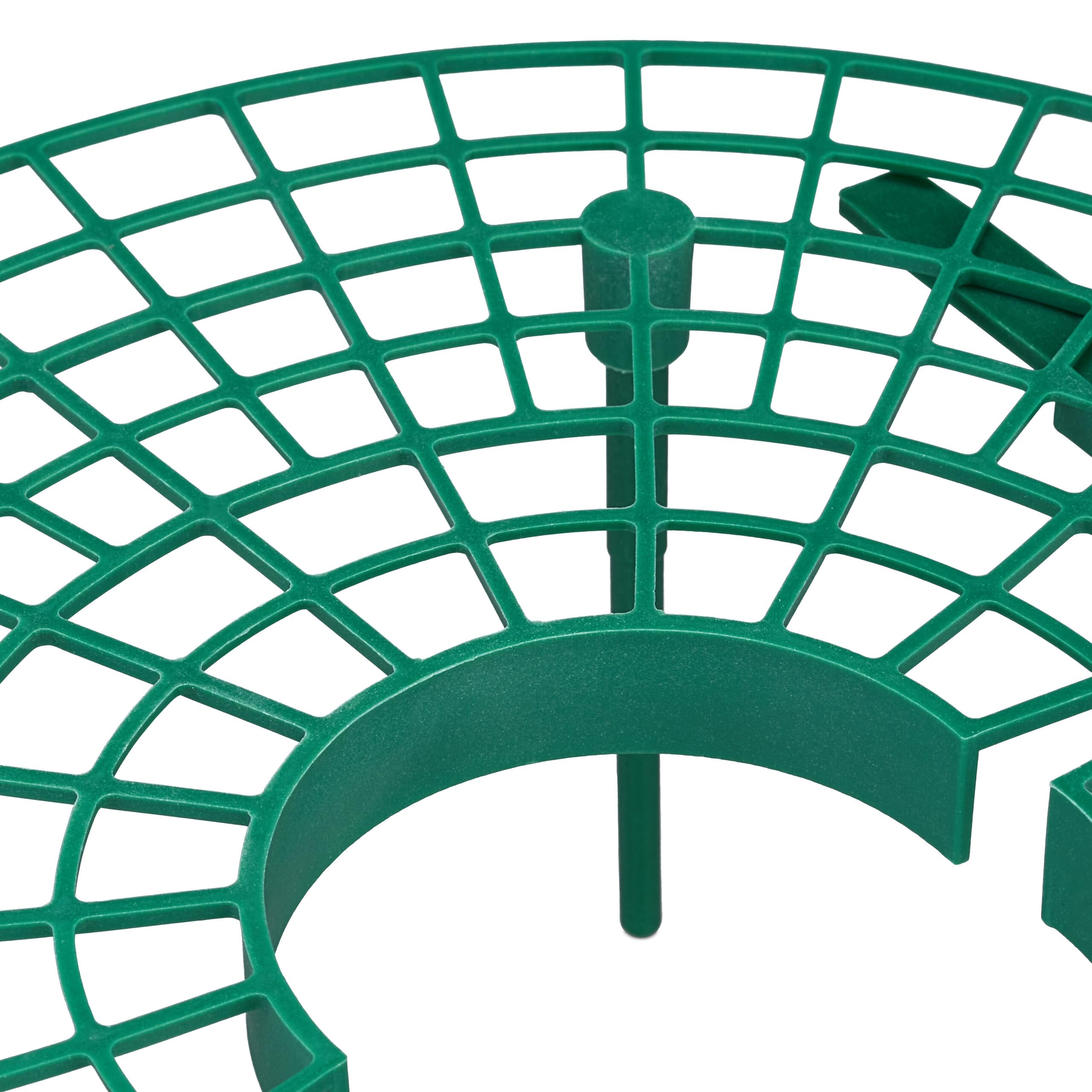 Relaxdays Set da 10 Anelli di Supporto per Fragole, Sostegno in Plastica per Piante da Orto, Rete Anti Muffa, Verde