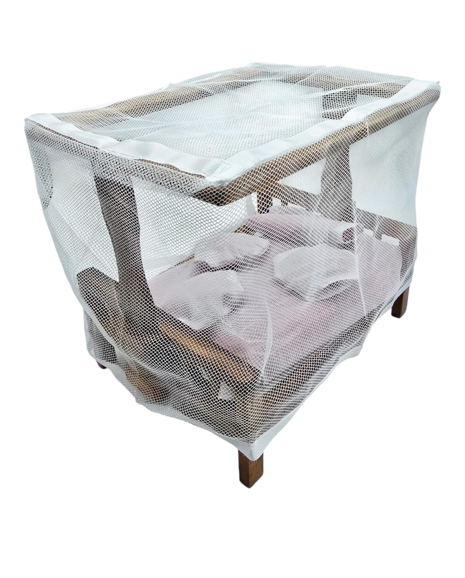 Sagwan Wood Laddu Gopal Bed with Mosquito Net (Machar Dani) | Bal Gopal/Thakur Ji Wooden Bed | Size 6x8 Inches | Suitable for 0–4 No. (6 * 8 Inchses)-image-38