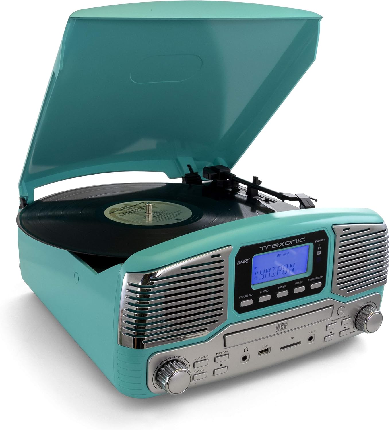 Trexonic - Reproductor de Discos Retro con Bluetooth, Reproductores de ...