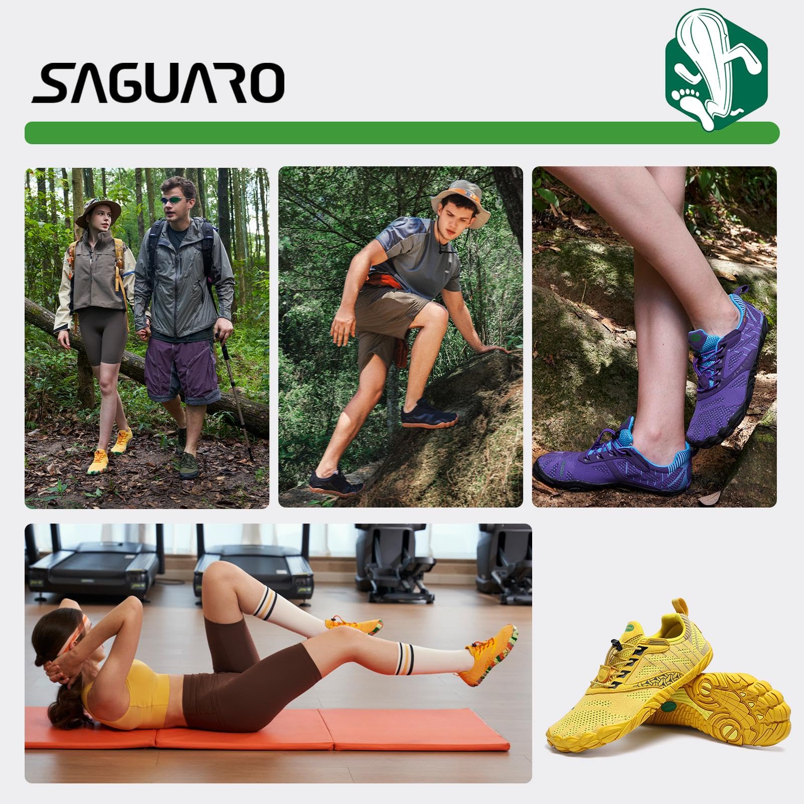 SAGUARO Barefoot Zapatillas de Trail Hombre Mujer Zapatos de Agua Minimalistas