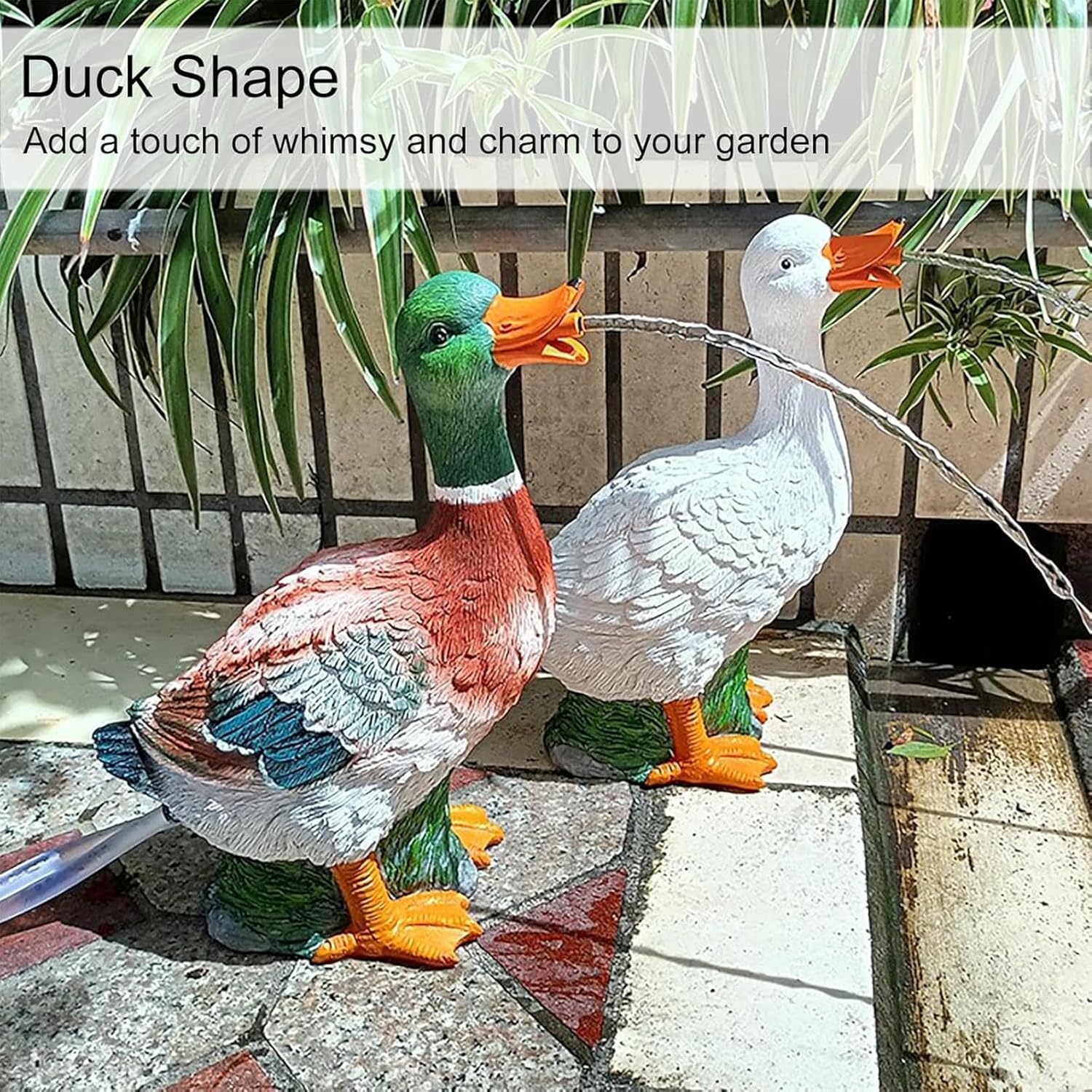 Animal Pond Fountains, Pond spitters for Small Ponds, Garden Water Feature with DIY Pump, Garden Decor for Koi Pond, for Balcony, Courtyard and Home Office