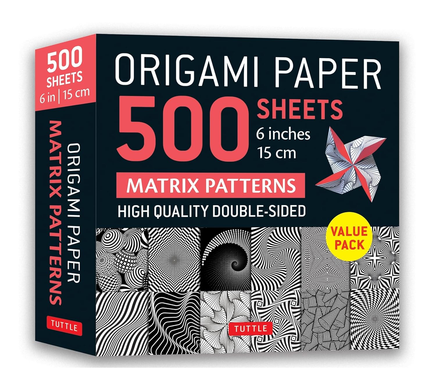 Origami Paper 500 sheets Matrix Patterns 6" (15 cm) Tuttle Origami