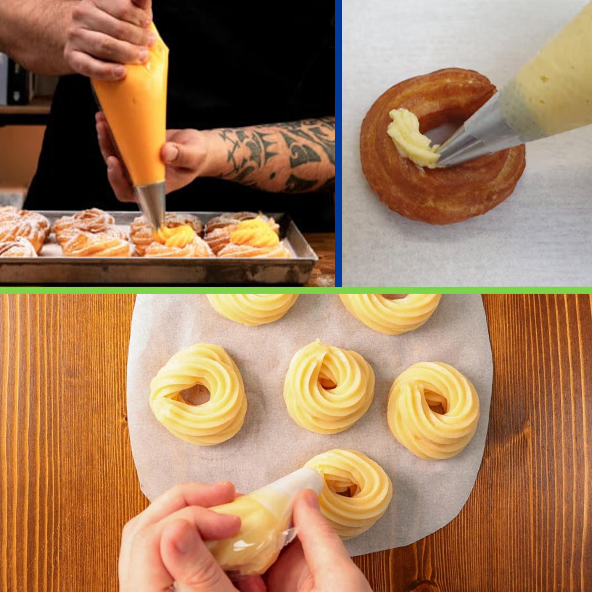 Sicignano | Spritzbeutel aus Baumwolle für Kuchendekoration Gebäck Zeppole von San Juseppe - Sahnebeutel für Süßspeisen, Dekoration Tasche (3, 40 cm)