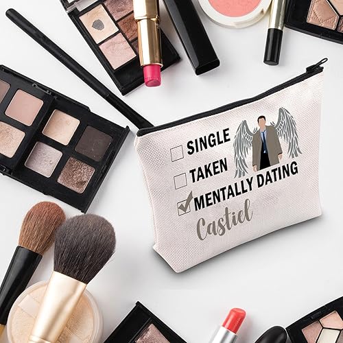 Miniatura 5 de G2TUP Regalo inspirado en Castiel para citas mentales, bolsa de maquillaje de Castiel, bolsa de cosméticos para fanáticos de Castiel, mercancía del