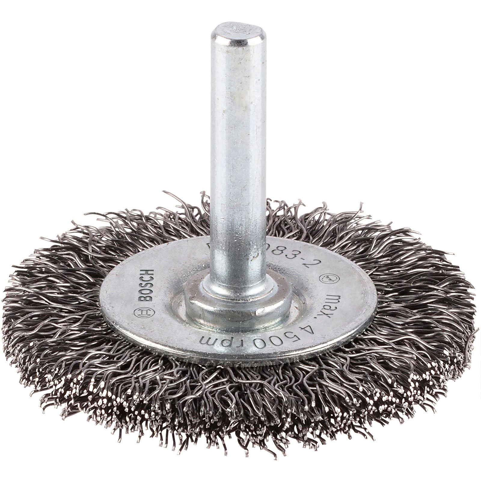 Bosch 1x PRO Steel Longlife Wire Wheel, Crimped Wire for 6 mm Cylindrical Shank and Drill (Ø 50 mm, Professional Accessory Rotary Drill/Drivers)