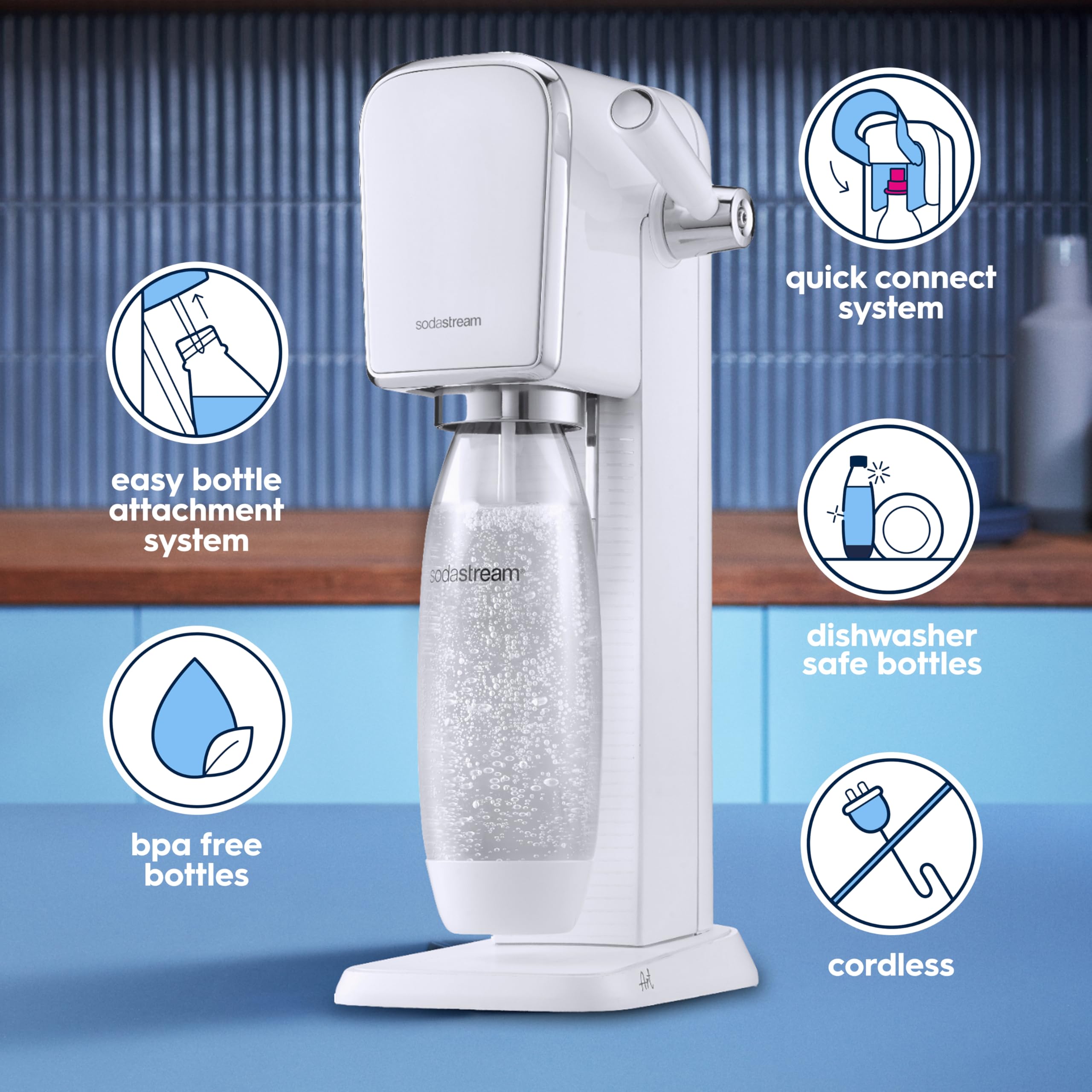Amazon.com: SodaStream - ART Sparkling Water Maker | STARTER KIT