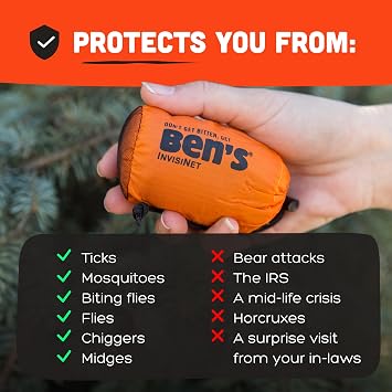 Ben's InvisiNet Head Net, High-Visibility Mesh, Pack of 2