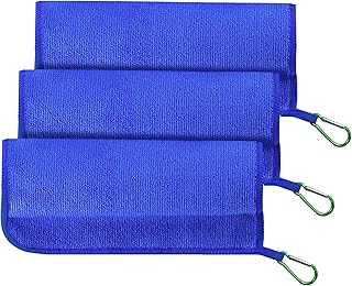 3 Pack Fishing Towel with Clip, Fishing Towel for Scrubbing Boats and Rods, Microfiber Towels Accessories for Fishing Box, Sports Fitness, Camping, Workout