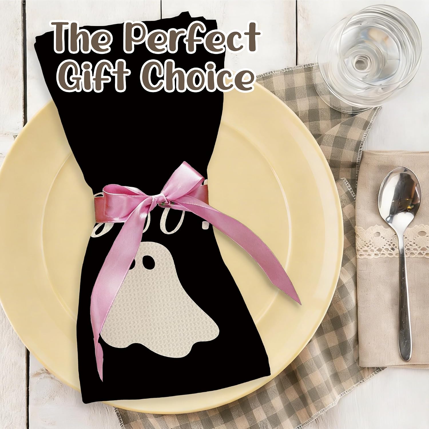 Halloween Cute Ghost Kitchen Bathroom Hand Towels 16x24in