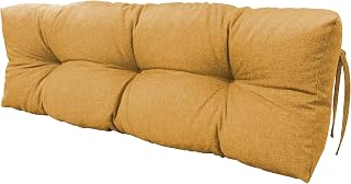 Chilly Pilley Almohadilla De Palet Con Copos De Espuma - Tapicería Para Muebles y Sofá - Respaldo Acolchado y Cojín del Asiento (Trasero 120x40x15, Camel)