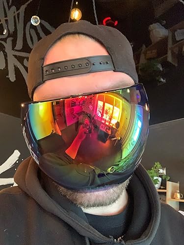 Miniatura 3 de FEISEDY Gafas protectoras para visera facial de cobertura completa, gafas de sol con protección de espejo, antivaho B2781