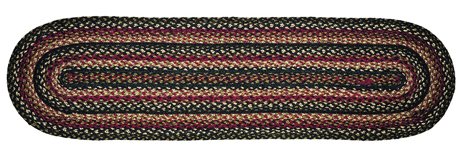 IHF Home Decor | Tartan Premium Braided Collection | Primitive, Rustic, Country, Farmhouse Style | Jute/Cotton | 30Days Risk Free | Accent Rug/Door Mat | 13