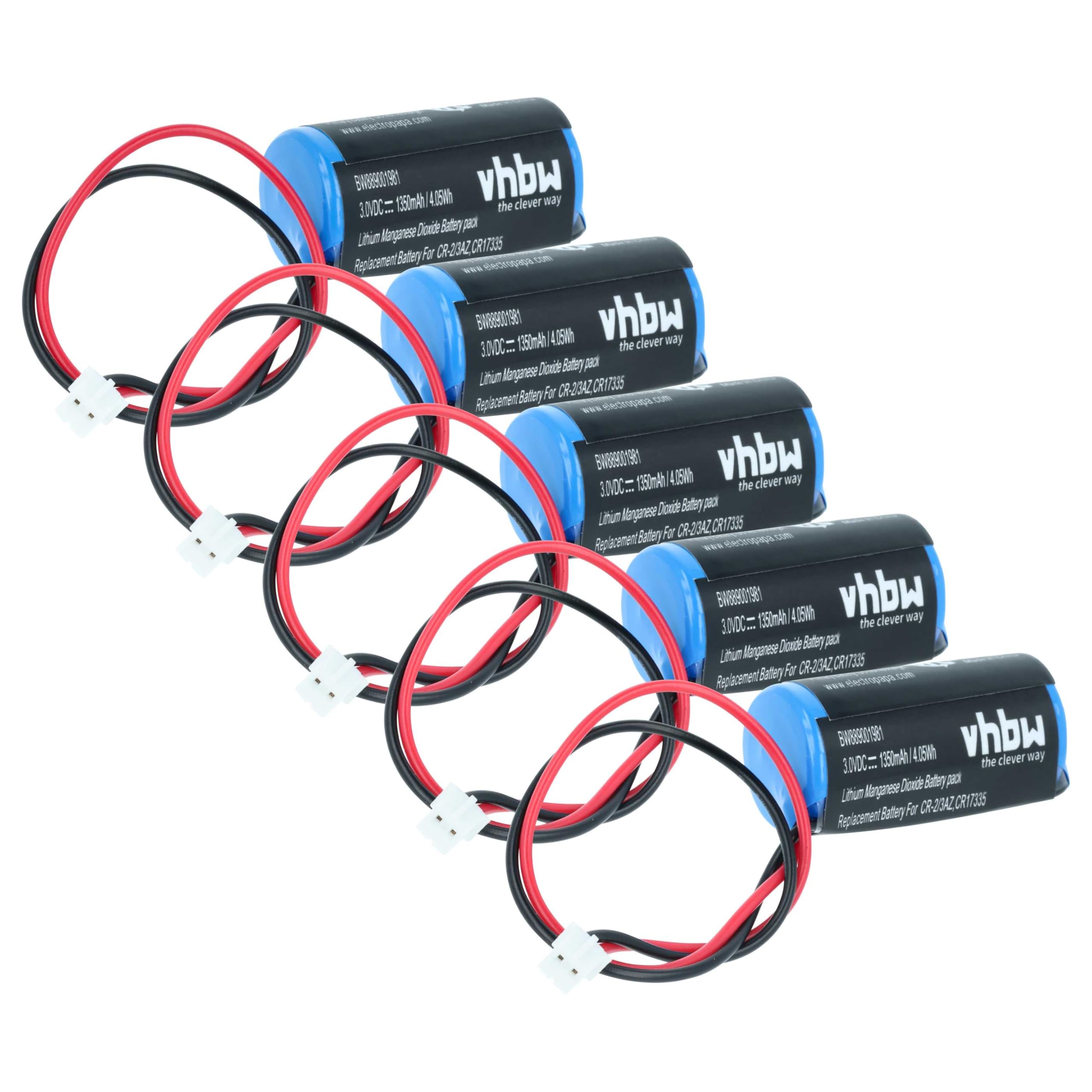 vhbw 5X Pile Remplacement pour Verisure CR-2/3AZ