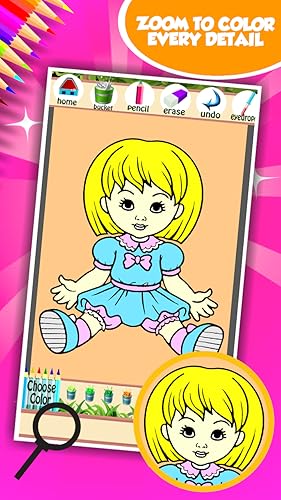 Livro de colorir de boneca