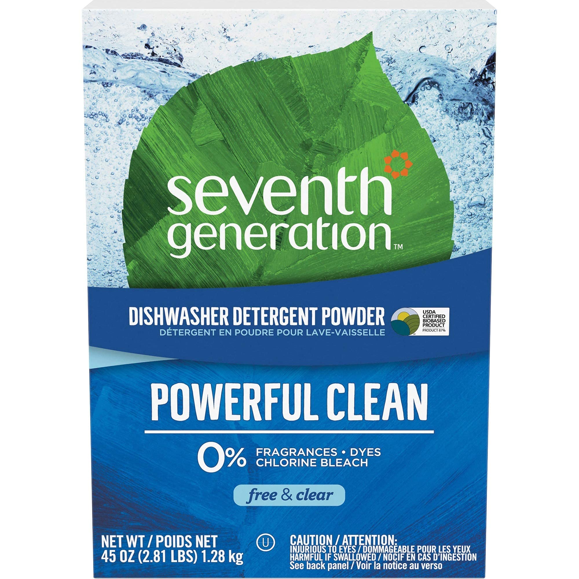 Seventh Generation Auto Dish Powder, Free &amp; Clear, 45 oz