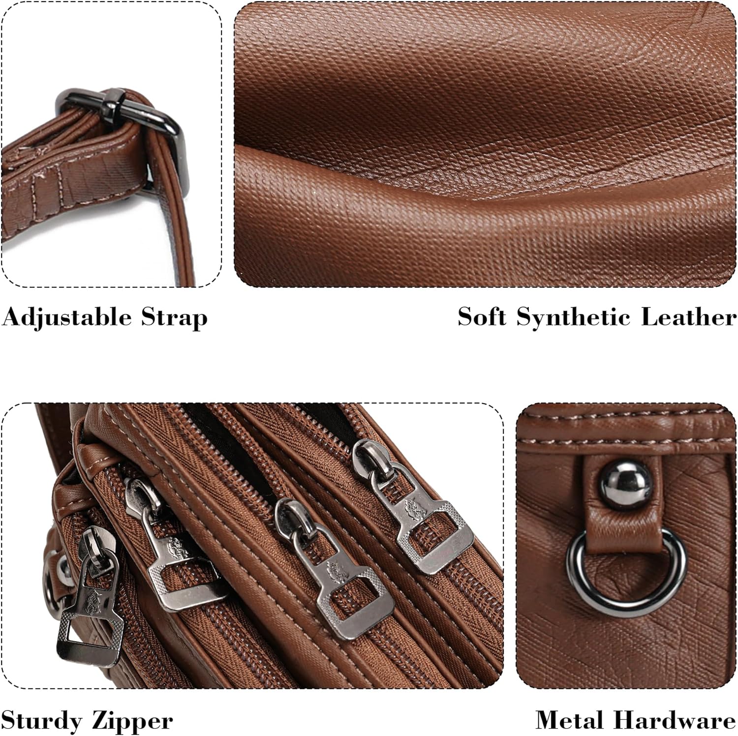 MINICAT Multiple Pockets Small Crossbody Purse Cell Phone Purse Shoulder Bags for Women Cross Body Bag for Woman