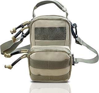 Roaring Fire Tinder Tactical Molle Utility Pouch, EDC Tool Organizer Pouch with Removable Sling Strap. Modular Organizer Pouches for Every Day Carry, Hiking, Camping (FDE)