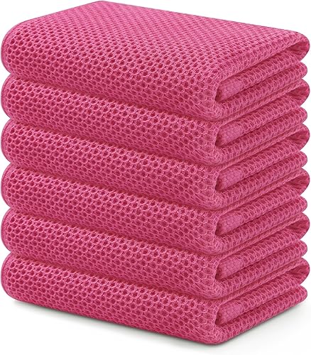 Miniatura 491 de Kitinjoy - Paños de cocina 100% algodón, paquete de 6 paños de cocina ultra suaves y absorbentes para secar platos, toallas de cocina de secado