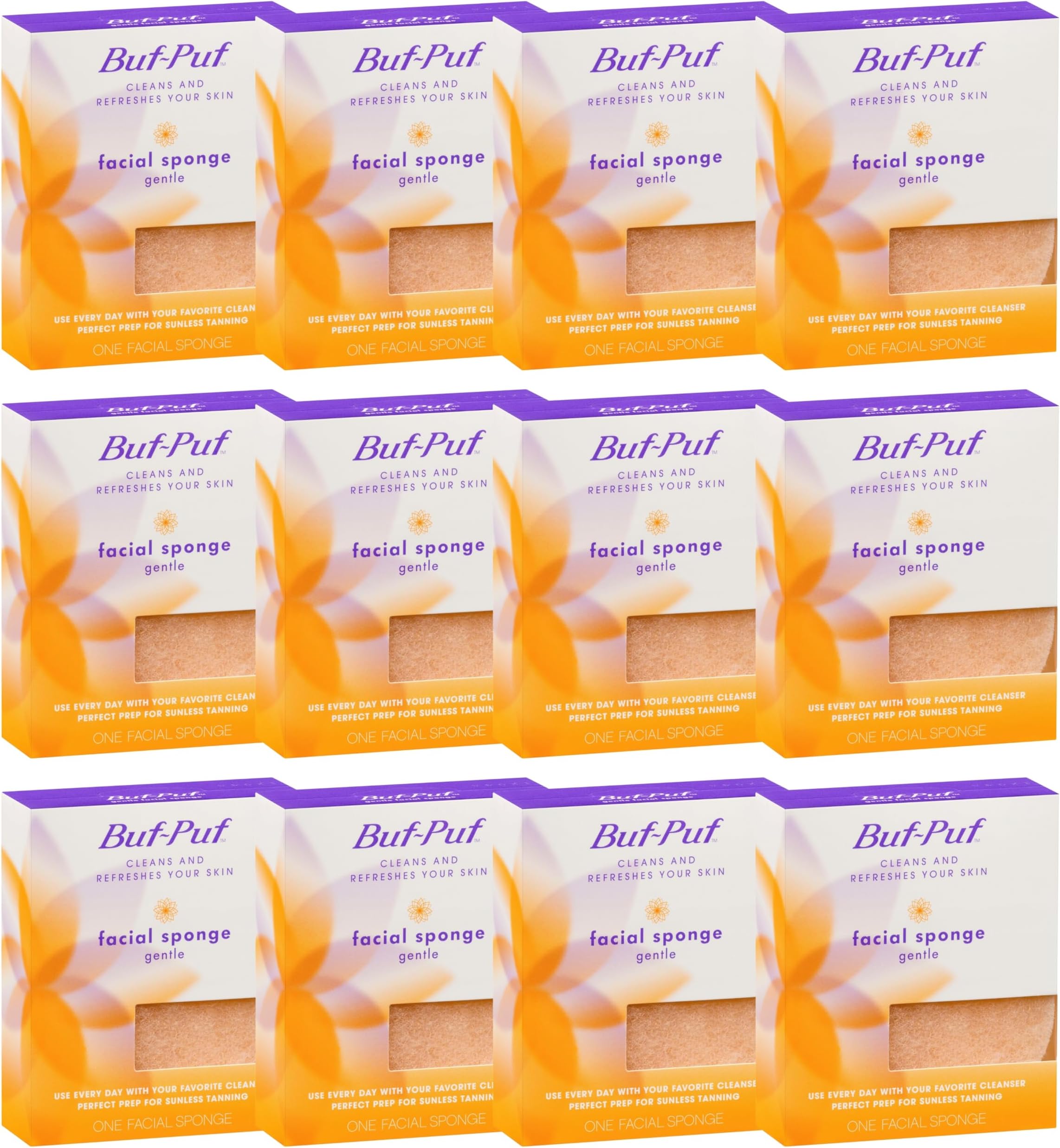 Gentle Facial Sponge, Dermatologist Developed, Removes Deep Down Dirt & Makeup That Causes Breakouts and Blackheads, Reusable, Exfoliating, 12 Count