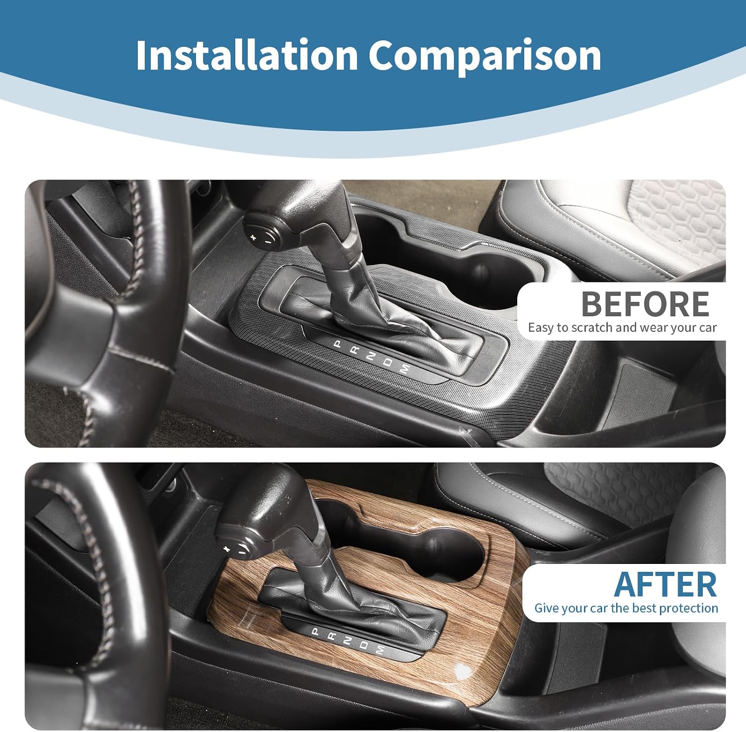 for Colorado Center Console Interior Trim Kit Fit for Chevy Colorado 2014-2022 Brown Wood Grain Interior Accessories 10pcs