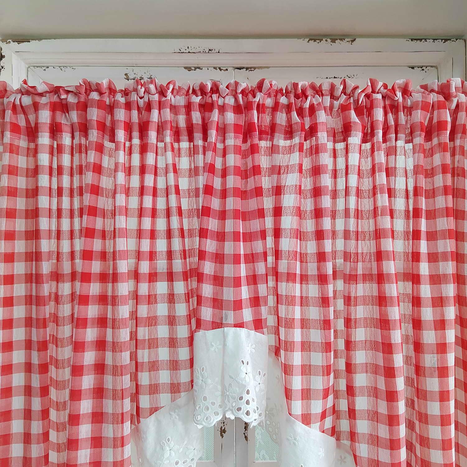 Amazon｜Gxi レースカーテンバランスティア4枚セット キッチン