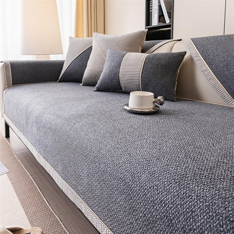 Couch Cover Cotton and Linen Fabric Sofa Cover 1 2 3 4