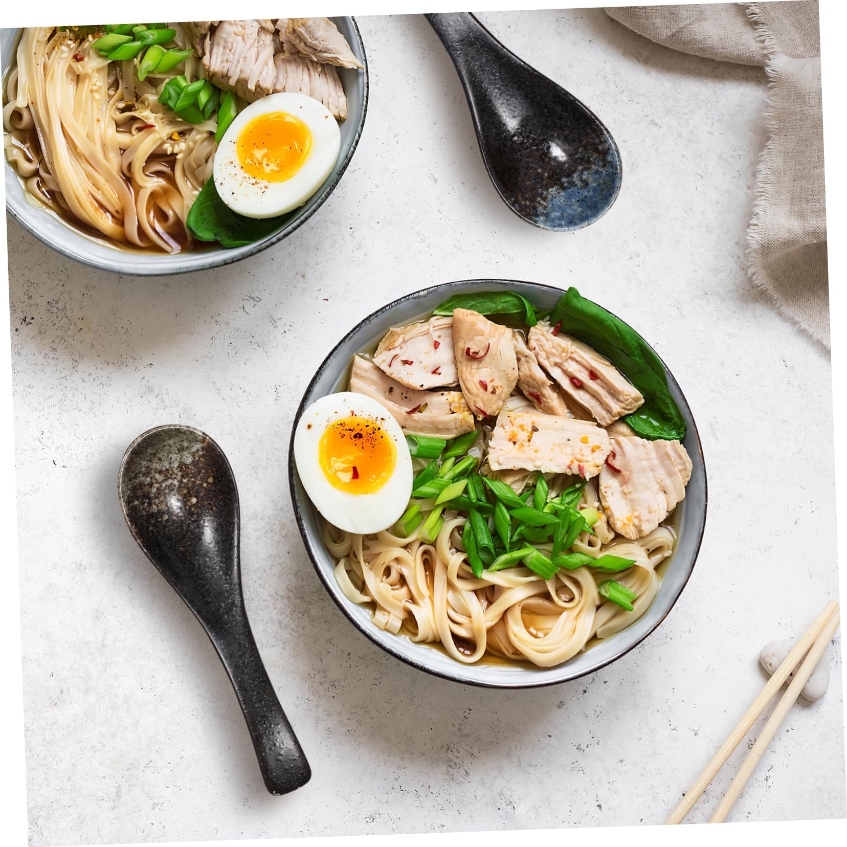 Cabilock 10 Stück Teiliges Japanische Keramiklöffel Multifunktionale Suppenlöffel Leicht Glatte Kanten Umweltfreundliches Küchenutensil für Zuhause und Restaurant Klassische Asiatische
