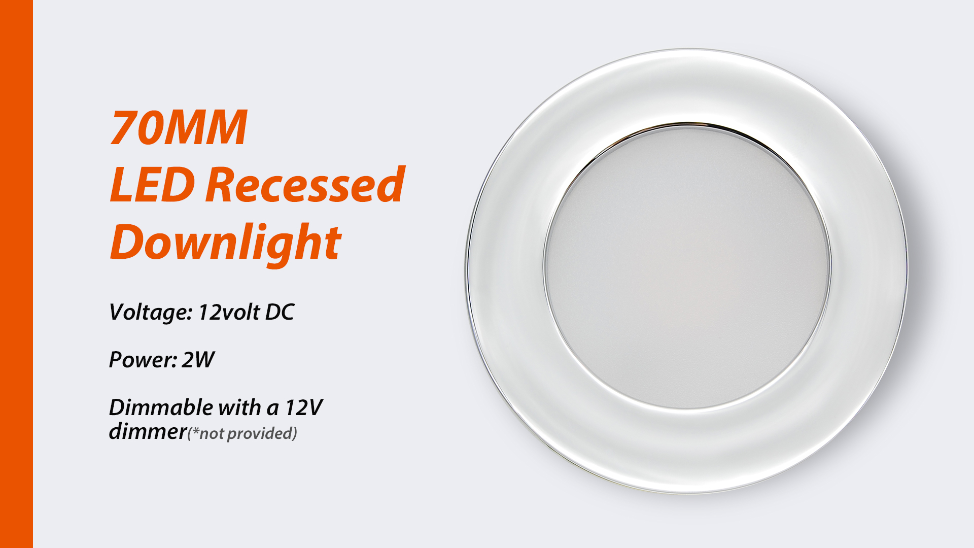 Image of Dream lighting 12V RV Interior LED Lights Recessed Puck Light for Trailer 2W Warm White Lighting Chrome Shell Pack of 6