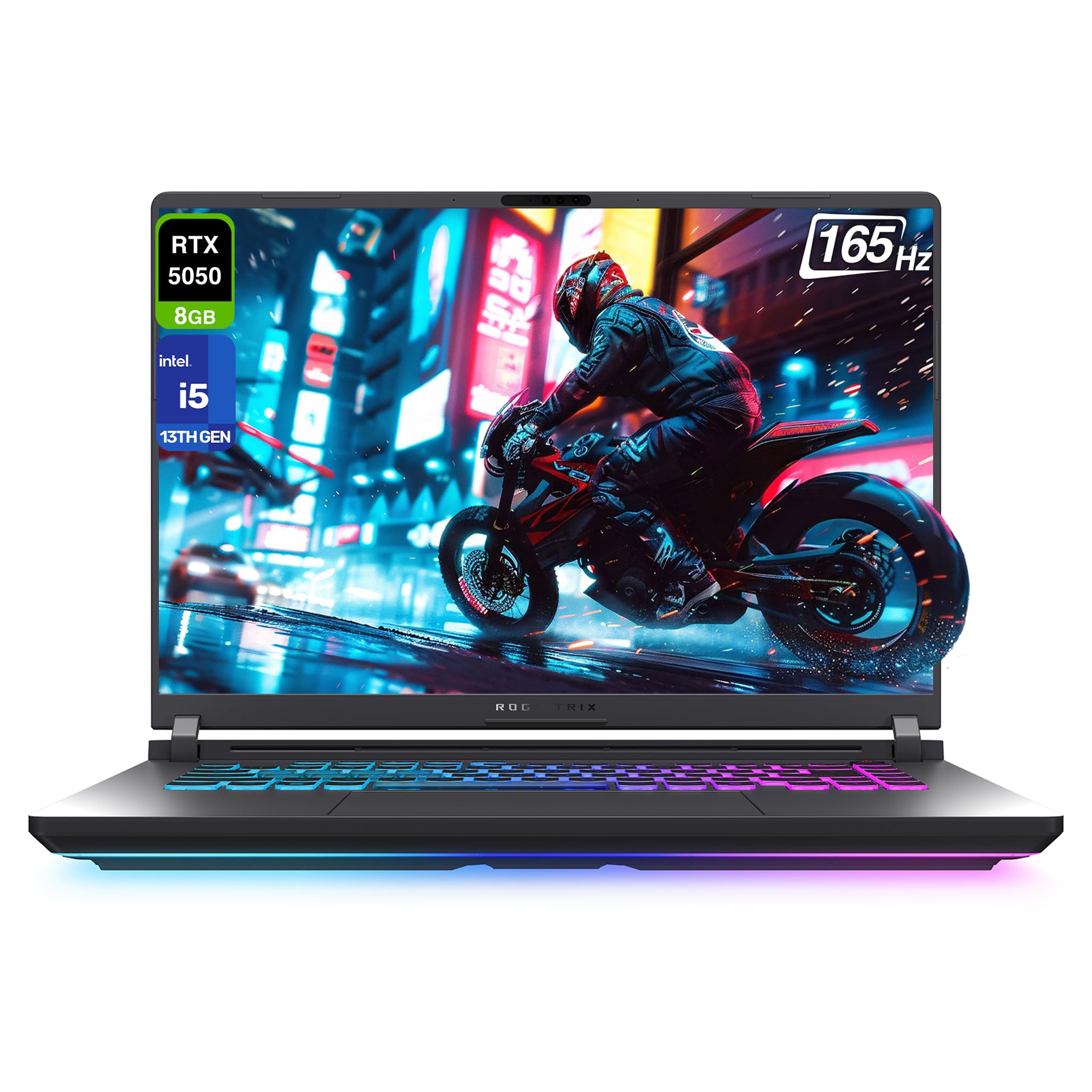 ASUS ROG Strix G16 Gaming Laptop, Intel i5-13450HX, 32 GB DDR5 RAM, 2 TB PCIe SSD, 16” FHD+ (1920x1200) Display, Nvidia G-Force RTX 5050, 4-Zone RGB