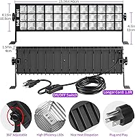 Vista 3 de Barra de Luces Negras LED de 100W, 100 LEDs, Luz de Inundación de Luz Negra para Fiesta de Luz Negra, para Fiesta Fluorescente, Dormitorio