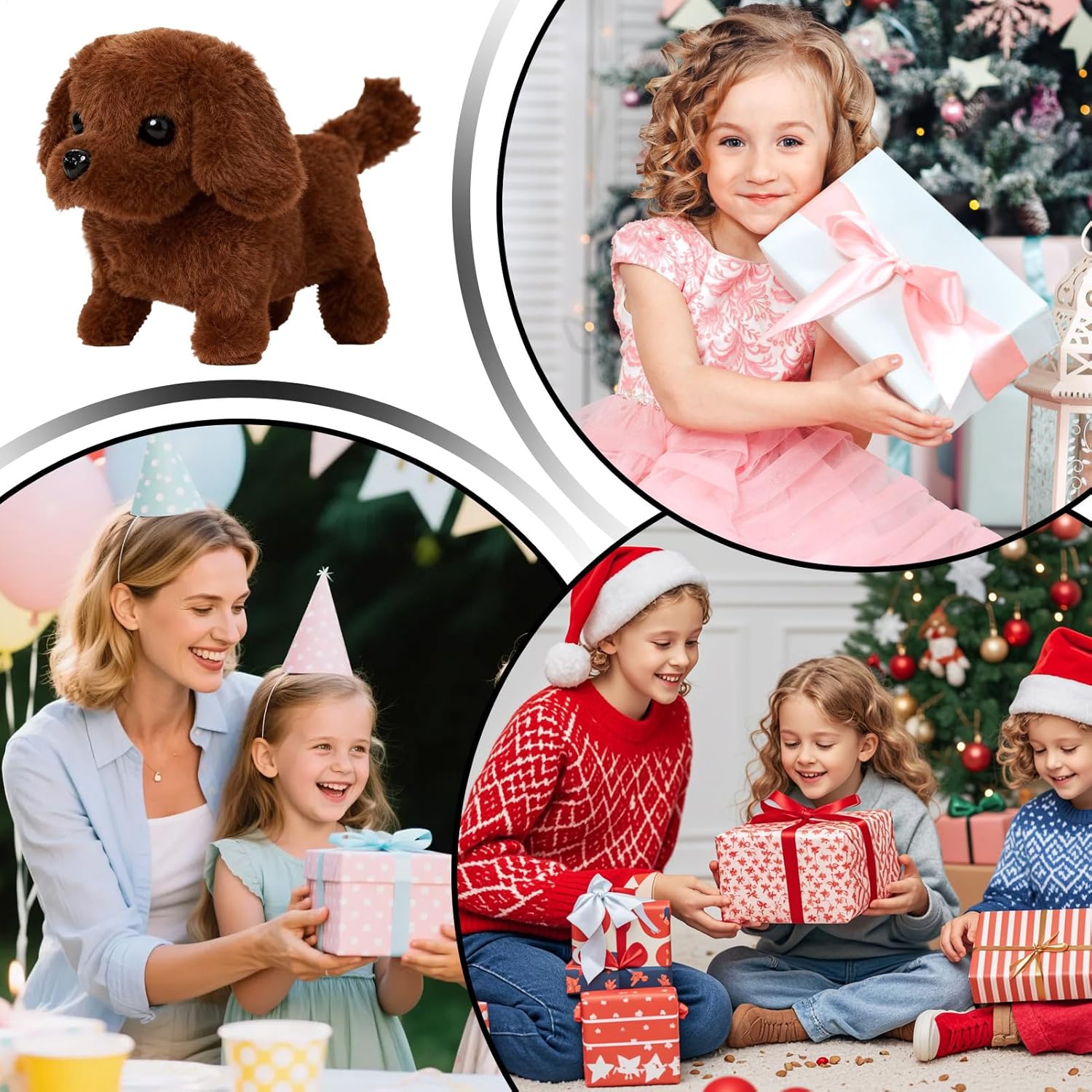 Electric Walking Dog - Playful Electric Puppy Toy, Walking Dog Electronic Toy Robot Pet | Interactive Electronic pet Dogs for Preschoolers Teens Boys Girls Children Living Room Bedroom Dorm Travel