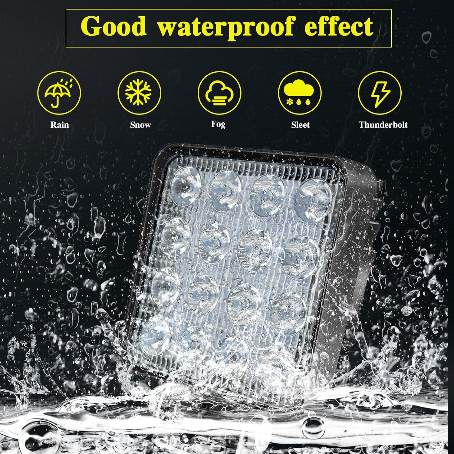 LED Work Lights for Truck, 4 Inch LED Light Pods 48W Square Work Light 12V 24V Spot Beam for Tractor ATV UTV RV Golf Cart Car Cube Off Road Driving Fog Lights,60PCS