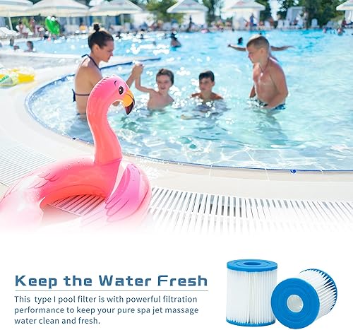 Miniatura 3 de Cartucho de filtro de piscina tipo I para piscinas sobre el suelo, 58093 Cartucho de filtro de repuesto para filtro de piscina, elementos de filtro