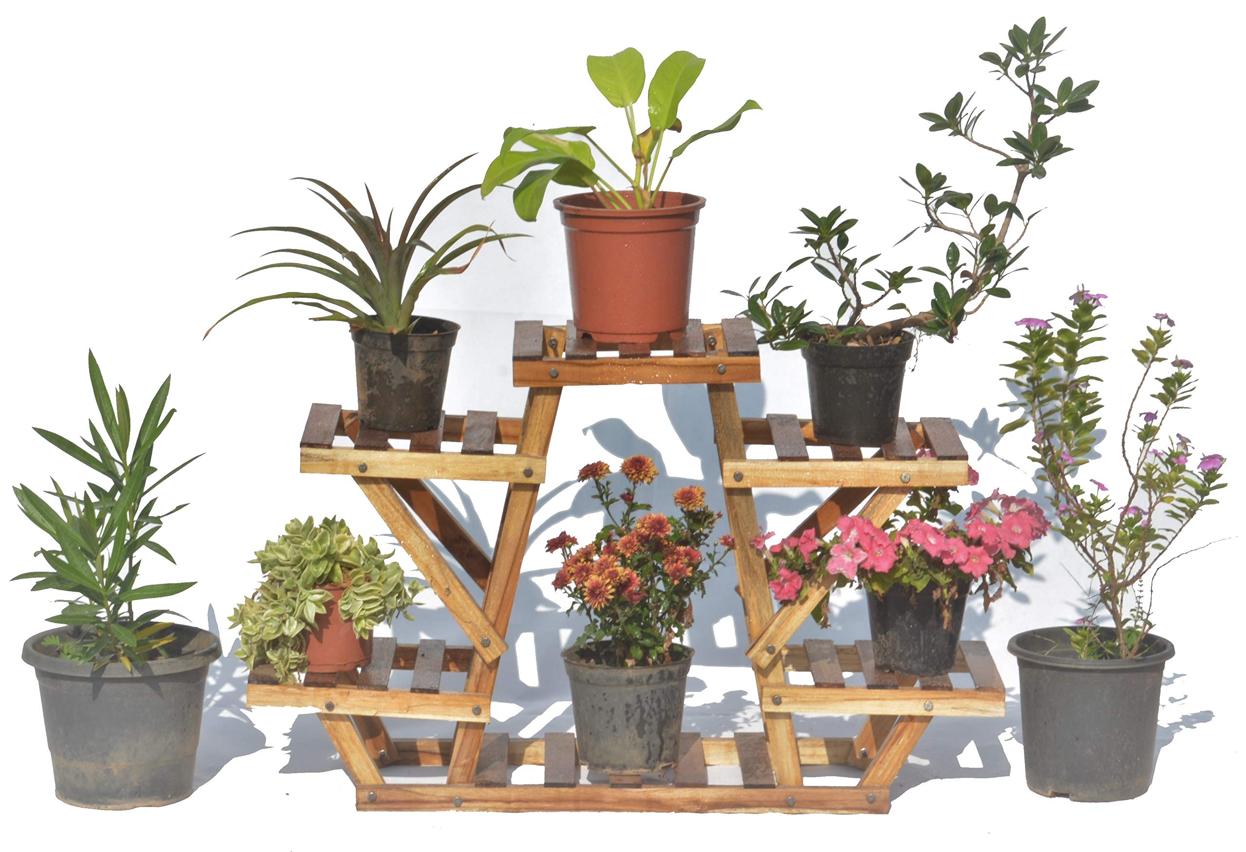 Beauty Panda Teak Wood Multipurpose Plant Stand/Pot Stand | Living Room Side Stand/Flower Pot Stand | Vase Stand | Indoor Outdoor Planter Display Shelving (TRG114-S, Natural Wood) (B08K3KL3SX) Amazon Price History, Amazon Price Tracker
