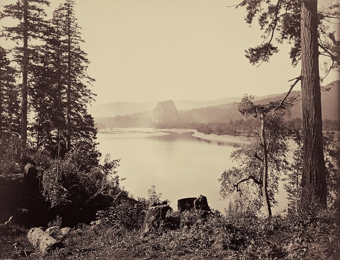 Affiche Toile Castle Rock River Carleton E Watkins Impression 60x90cm