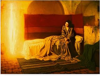 Trademark Fine Art Outdoor Canvas Art - Henry Ossawa Tanner 'The Annunciation' Wall Art for Outdoor Spaces, Patios, or Gardens