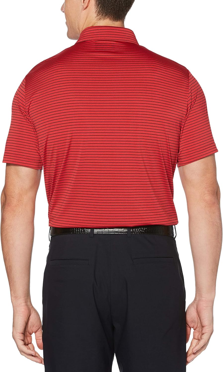 PGA Tour Mens PGA Tour Men's Stretch Short Sleeve Feeder Stripe Golf Polo Shirt, Moisture-Wicking Performance Shirts for Men - Image 2