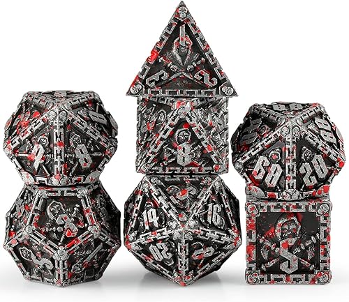 Miniatura 3 de Grim Reaper - Juego de dados de metal para DND, juego de dados poliédricos de Calabozos y Dragones, accesorios para D&D, dados de juego de rol d y d