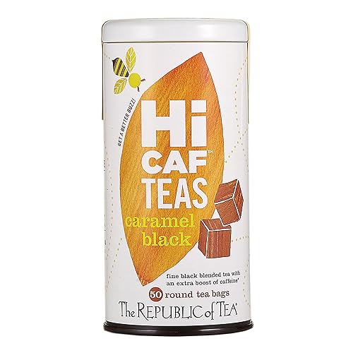 The Republic of Tea — Té negro con caramelo HiCAF, 50 bolsitas de té, alto en cafeína